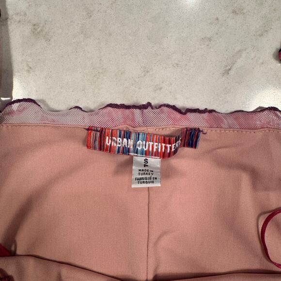 Urban Outfitters Moxie Mesh Mini Slip Dress Women's Small Pink Y2K Barbiecore - Picture 6 of 16